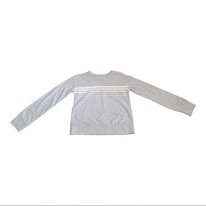 Melrose And Market Grey And White Striped Sweatshirt Size S